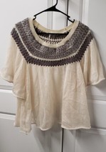 Free People Lock Lomand Women&#39;s Sweater Size: Medium Flutter Sleeve Wool Blend - £20.35 GBP