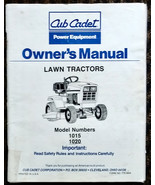 Cub Cadet owners manual  1015 &amp; 1020 lawn tractor (nice oriignal not a r... - €17,05 EUR