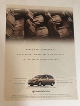 2001 Toyota Sienna Car Vintage Print Ad Advertisement pa6 - £5.44 GBP