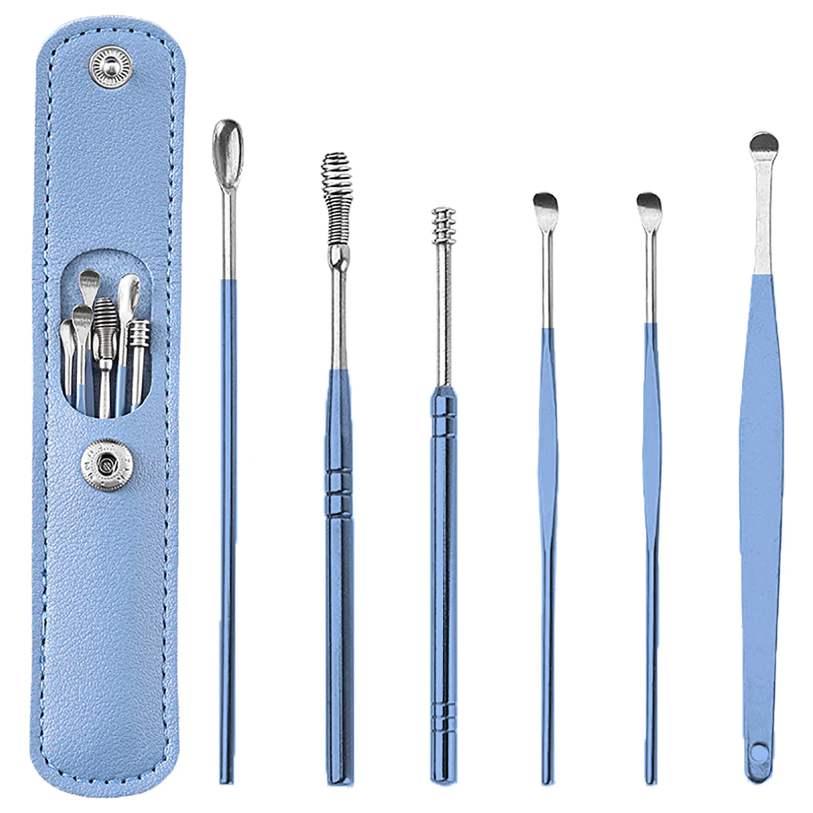 6/7Pcs/Set Ear  Pickers Stainless Steel Earpick  Remover Curette Ear Pick Cleane - £31.14 GBP