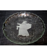 Santa Claus Platter Glass Holiday Christmas Serving Tray - Crystal Clear... - $30.04 CAD