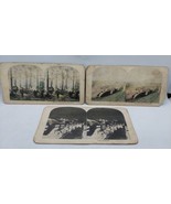 3 WWI Stereoview Machine Gun Platoon, Tank Knocking Down Tree, Army Hosp... - $33.93 CAD