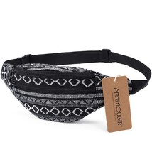 WR New Design Fanny Pack Bohemian Style Women Waist Bag Double Zipper Belt Pouch - £51.08 GBP