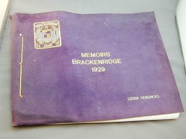 1929 Suede Brackenridge High School Memory Book Writings Drawings + More - $124.99
