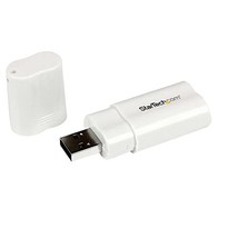 StarTech.com USB to Stereo Audio Adapter Converter ICUSBAUDIO, White, One Size - £25.26 GBP