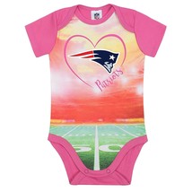 NFL New England Patriots Bodysuit Stadium Design Pink Size 3-6 Month Gerber - £11.98 GBP