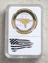 U S NAVY F-14 TOMCAT Challenge Coin w/ Presentation Box - Fast Shipping - £11.38 GBP