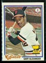 Vintage 1978 TOPPS Baseball Card #624 GARY ALEXANDER San Francisco Giants - $8.41