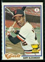 Vintage 1978 Topps Baseball Card #624 Gary Alexander San Francisco Giants - $8.41