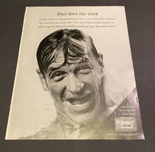 Vintage Print Ad Dial Does the Trick Soap Man in Shower Ephemera 10 3/8 ... - $8.81