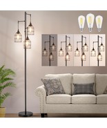 70 Dimmable Floor Lamp For Living Room, Industrial 3-Light Tree Floor Lamp - $59.99