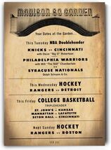 NBA Madison Square Garden Metal Sign Knicks Warriors Nationals Vintage - $34.84 CAD