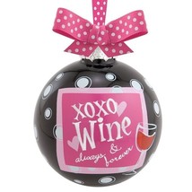 Ornament Epic Products XOXO Wine Always and Forever Wine Glass Bulb Glass - £12.57 GBP