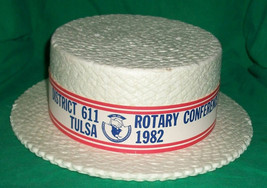 Rotary Rotarian International Convention Straw? Hat Frankoma Pottery Dish Trivet - £55.02 GBP
