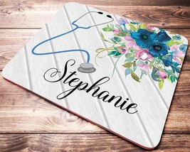 Stethoscope Gift, Personalized Doctor Mouse Pad, RN Gifts, Nurse Mouse Pad, Heal - £11.85 GBP