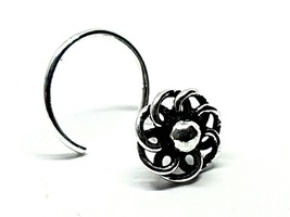 Celtic Nose Stud Sun Wheel Spiral 22g (0.6 mm) 925 Sterling Silver Curl Jewelry - £9.44 GBP