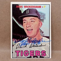 1967 Topps #112 Dave Wickersham Detroit Tigers Signed Auto - £6.25 GBP
