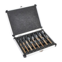 8-Piece 1/2 Shank Silver And Deming Drill Bit Set In Aluminum Carry 9/16... - $56.99