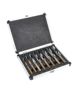 8-Piece 1/2 Shank Silver And Deming Drill Bit Set In Aluminum Carry 9/16... - £42.56 GBP