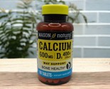 Mason Natural Calcium 600mg D3 400 IU Bone Health  100 Tablets EXP 3/25 New - $11.75