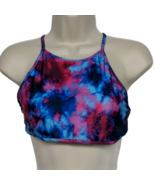 Bobbie Brooks Womens Bikini Swimsuit Top Size Large Blue Pink Ombre Padded - $15.25