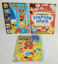 3 Simpsons Books ~ 1992 Simpson Illustrated, 1993 Annual 3-D &amp; Simpson Mania - £39.95 GBP