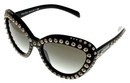 Prada Milano Sunglasses Woman&#39;s Black Cat eye PR31QS 1AB0A7 - £344.12 GBP