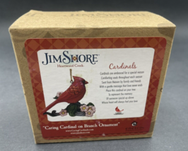 Jim Shore Caring Cardinal Branch Ornament Christmas Bird New Red Heartwood - £15.67 GBP
