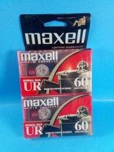 Maxell 109024 UR-60 2PK Normal Bias Cassettes 60 Minutes With Cases 2 Pack NEW - £7.45 GBP