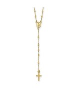 REAL 14k Semi-Solid Gold 20 INCH Virgin Mary Beads Rosary Necklace Rosario - €702,38 EUR