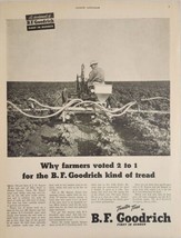 1947 Print Ad BF Goodrich Tractor Tires Farmer Spraying Crops in Field - £15.12 GBP