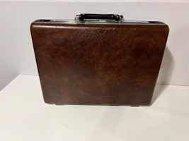Vintage Samsonite Briefcase Omega Hard Shell Combo Lock Attaché Brown - $95.00