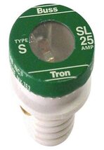 Bussmann SL-25PK4 25 Amp Time Delay Loaded Link Rejection Base Plug Fuse... - $12.99