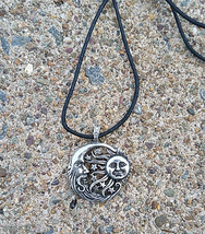 Windblown Sun Moon Pendant Necklace    Guys Girls     Unisex      Adjustable - £8.01 GBP