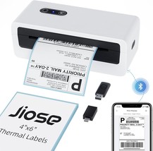 Jiose Bluetooth Thermal Label Printer - 4X6 Shipping Label Printer For Small - £68.01 GBP