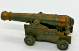 Brass Cannon Pencil Sharpener w Wheels German Antique Scarce 75+ Years Old VTG - £18.24 GBP