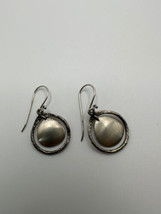 Silpada Sterling Silver Hammered Earrings 4cm - £39.45 GBP