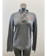 Hollister Henley Shirt Size Medium Gray Long Sleeve Cotton Top - £10.11 GBP