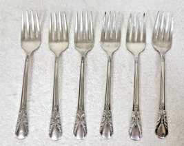 Vintage International Silver Avalon Cabin Silverplate 6" Salad Forks Set... - $22.28