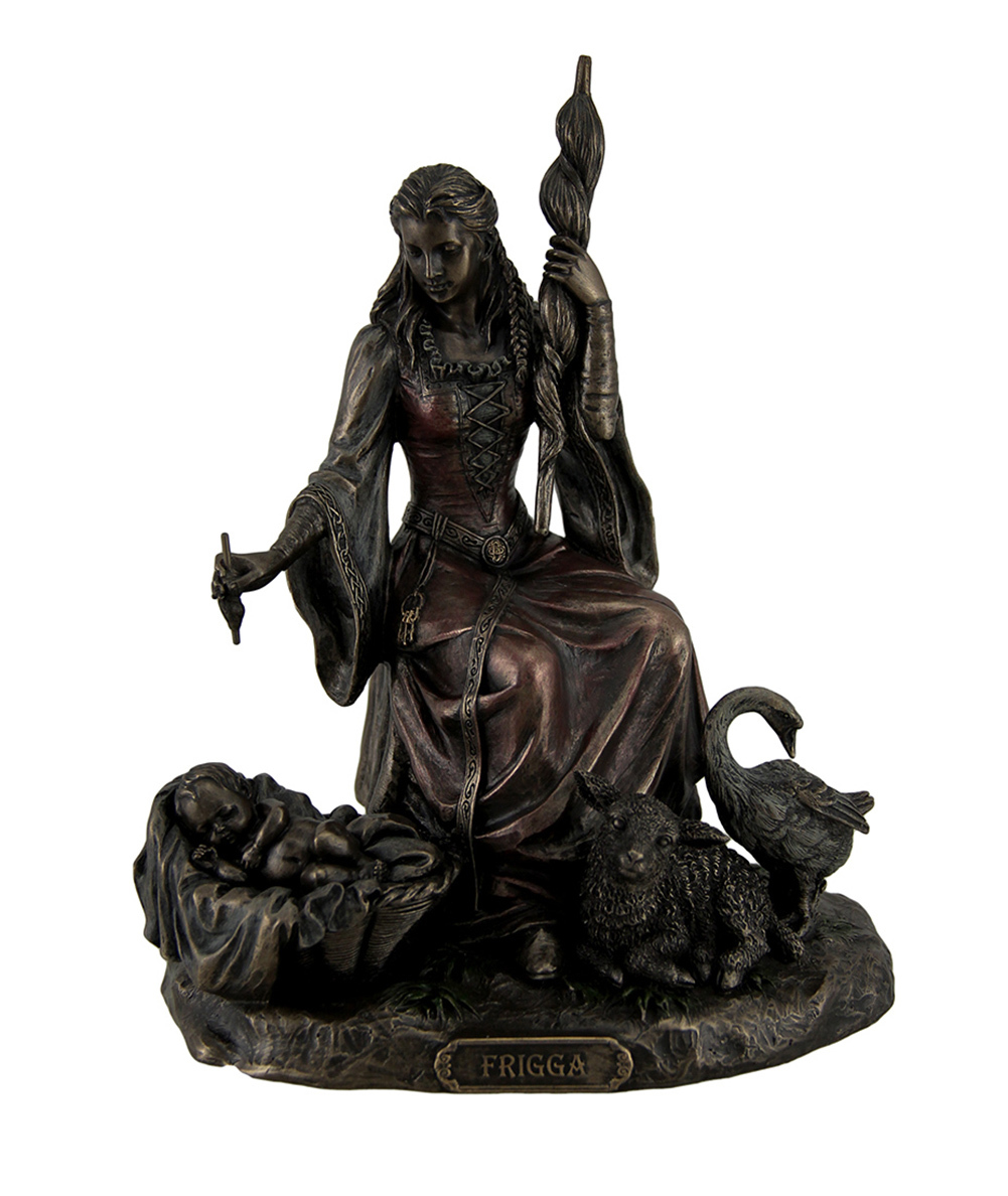 Primary image for Frigga Norse Goddess of Destiny Love and Marriage with Infant Animals & Spindle