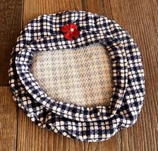 18" Doll Clothes Handmade Hat Plaid Blue for American Girl type Dolls Vtg - $6.64