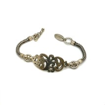 Vtg Sterling Signed Lois Hill Indonesia Scroll Ornate Chain Link Bracelet 6 1/2 - £113.41 GBP