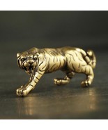 Brass Tiger Figurine, Miniature, Desktop Ornament, Home Decoration, Craft - £15.02 GBP