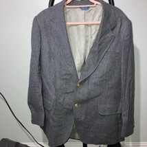 Pendleton, Gray Wool Blazer With Gold Buttons, Size 40R Jacket Coat - £42.04 GBP