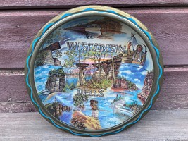 VTG WISCONSIN DELLS SOUVENIR TIN METAL BOWL - $11.83