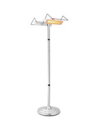 1500W Standing Electric Heater with Double-sided Heating - Color: Silver - $332.03 CAD