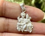999 Pure Silver Hindu Religious Lakshmi Narayan Pendant 1 Pc, Hindu Locket - $19.59