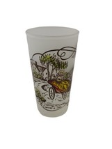 Vintage Currier &amp; Ives Frosted 1 Drinking Glass Tumbler MCM Barware - $7.87