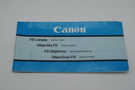 Canon FD Camera Lenses Instructions Brochure - £11.72 GBP