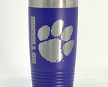 Clemson PAW Purple 20oz Double Wall Insulated Stainless Steel Tumbler Gr... - £20.08 GBP